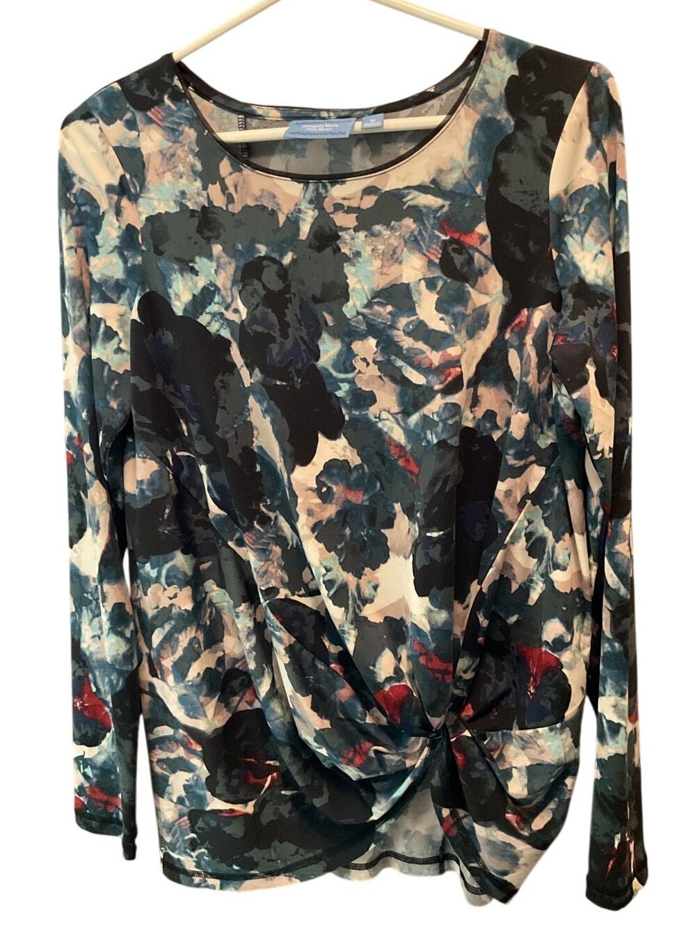 Simply Vera, Vera Wang Top Womens Medium Multicolor Abstract